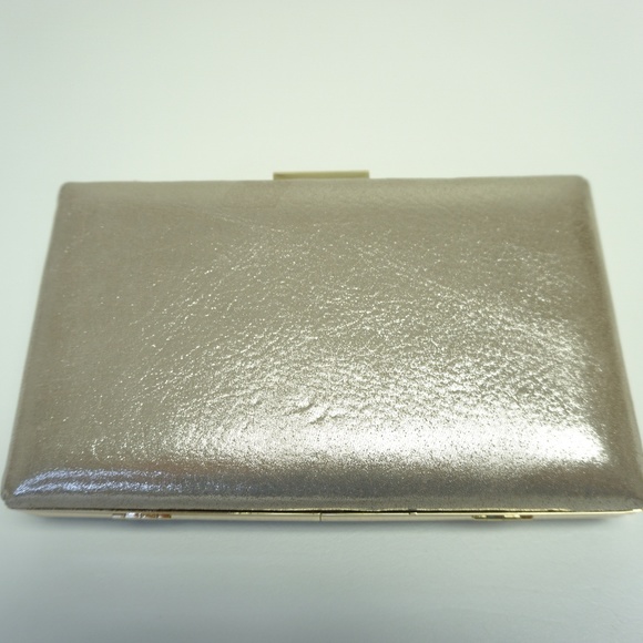 NEW Calvin Klein Small Evening Box Clutch Gold - Picture 5 of 6
